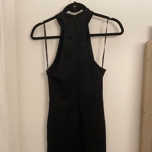 Black bodycon high neck dress